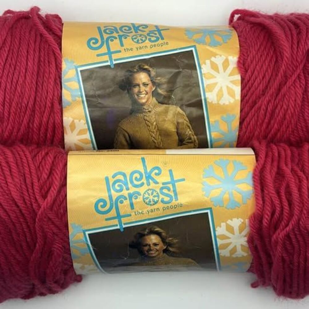 Jack Frost Wintuk Knitting Worsted Yarn Rosewood Lot of 2 - Same dye lot!